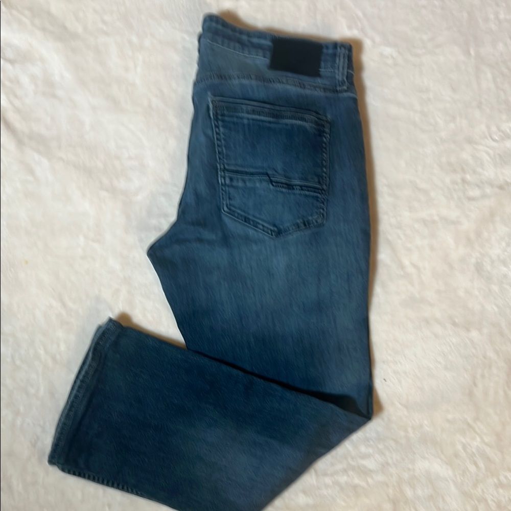 Outpost Makers Men’s Blue Straight Leg Jeans Size 34x26 Hemmed